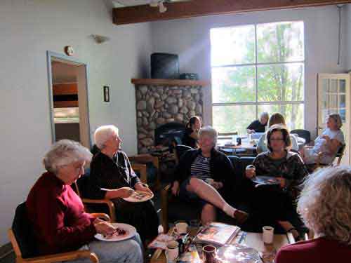 Ladies socializing